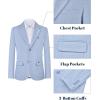 WULFUL Boys’ Slim Fit Formal Suit Set,2 Piece Suit for Boys Teens Wedding Casual Summer Outfit(Light Blue)