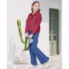 WULFUL Girl’s Fashion Button Down Corduroy Jackets Casual Fall Jackets Teen Girl Outerwear(Red)