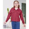 WULFUL Girl’s Fashion Button Down Corduroy Jackets Casual Fall Jackets Teen Girl Outerwear(Red)