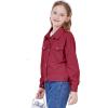 WULFUL Girl’s Fashion Button Down Corduroy Jackets Casual Fall Jackets Teen Girl Outerwear(Red)