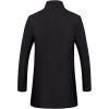 WULFUL Men Wool Trench Coat Slim Fit Winter Coat(Black038)