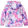 WULFUL Girl’s Waterproof Ski Jacket Warm Fleece Hooded Winter Snow Coat(Pink（snow）)