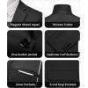 WULFUL Men’s Slim Fit 2 Piece Suit, One Button Solid Blazer Business Party Jacket Vest Pants Set(Black)