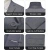 WULFUL Men’s Slim Fit 2 Piece Suit, One Button Solid Blazer Business Party Jacket Vest Pants Set(Dark Grey)