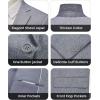 WULFUL Men’s Slim Fit 2 Piece Suit, One Button Solid Blazer Business Party Jacket Vest Pants Set(Grey)