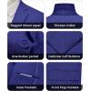 WULFUL Men’s Slim Fit 2 Piece Suit, One Button Solid Blazer Business Party Jacket Vest Pants Set(Royal Blue)