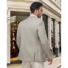 WULFUL Men’s Herringbone Blazer Jacket Lightweight Casual Sport Coat One Button Suit Jackets(Light Brown)