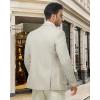 WULFUL Men’s Sport Coats Blazers Linen Cotton Blazer Regular Fit One Button Suit Jacket with 2 Pockets(Light Grey)