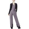 WULFUL Womens Insulated Snow Bibs Waterproof Winter Ski Pants Snowboarding Overalls(Dark Grey)