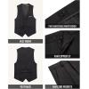 WULFUL Boys’ Formal Suit Set,Slim Fit Tuxedo Wedding Suit 6-16 Years with Adjustable Waist(Black)