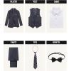WULFUL Boys’ Formal Suit Set,Slim Fit Tuxedo Wedding Suit 6-16 Years with Adjustable Waist(Dark Grey)