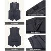 WULFUL Boys’ Formal Suit Set,Slim Fit Tuxedo Wedding Suit 6-16 Years with Adjustable Waist(Dark Grey)