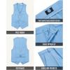WULFUL Boys’ Formal Suit Set,Slim Fit Tuxedo Wedding Suit 6-16 Years with Adjustable Waist(Light Blue)
