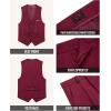 WULFUL Boys’ Formal Suit Set,Slim Fit Tuxedo Wedding Suit 6-16 Years with Adjustable Waist(Red)