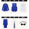 WULFUL Boys’ Formal Suit Set,Slim Fit Tuxedo Wedding Suit 6-16 Years with Adjustable Waist(Royal Blue)