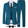 WULFUL Boys’ Formal Suit Set,Slim Fit Tuxedo Wedding Suit 6-16 Years with Adjustable Waist(Blue)