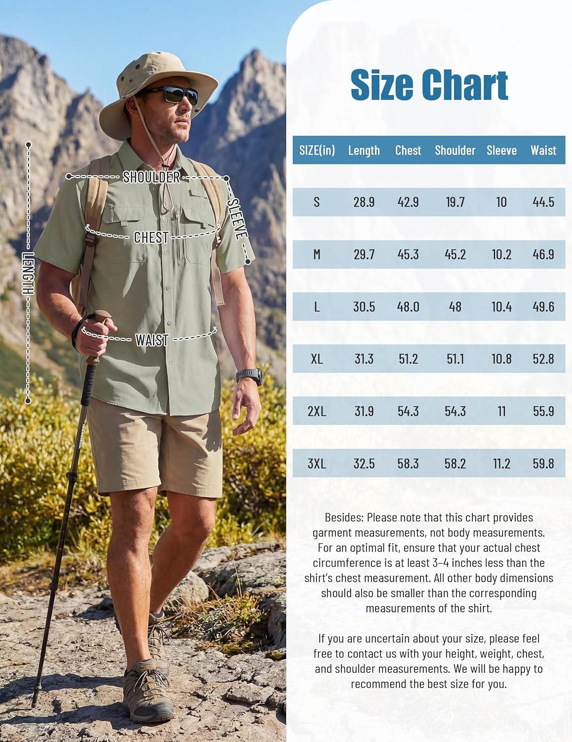 imageWULFUL Mens Sun Protection Fishing Shirts UPF 50 Lightweight Quick Dry Cooling Short Sleeve Shirts for Work Hiking SafariSage Green