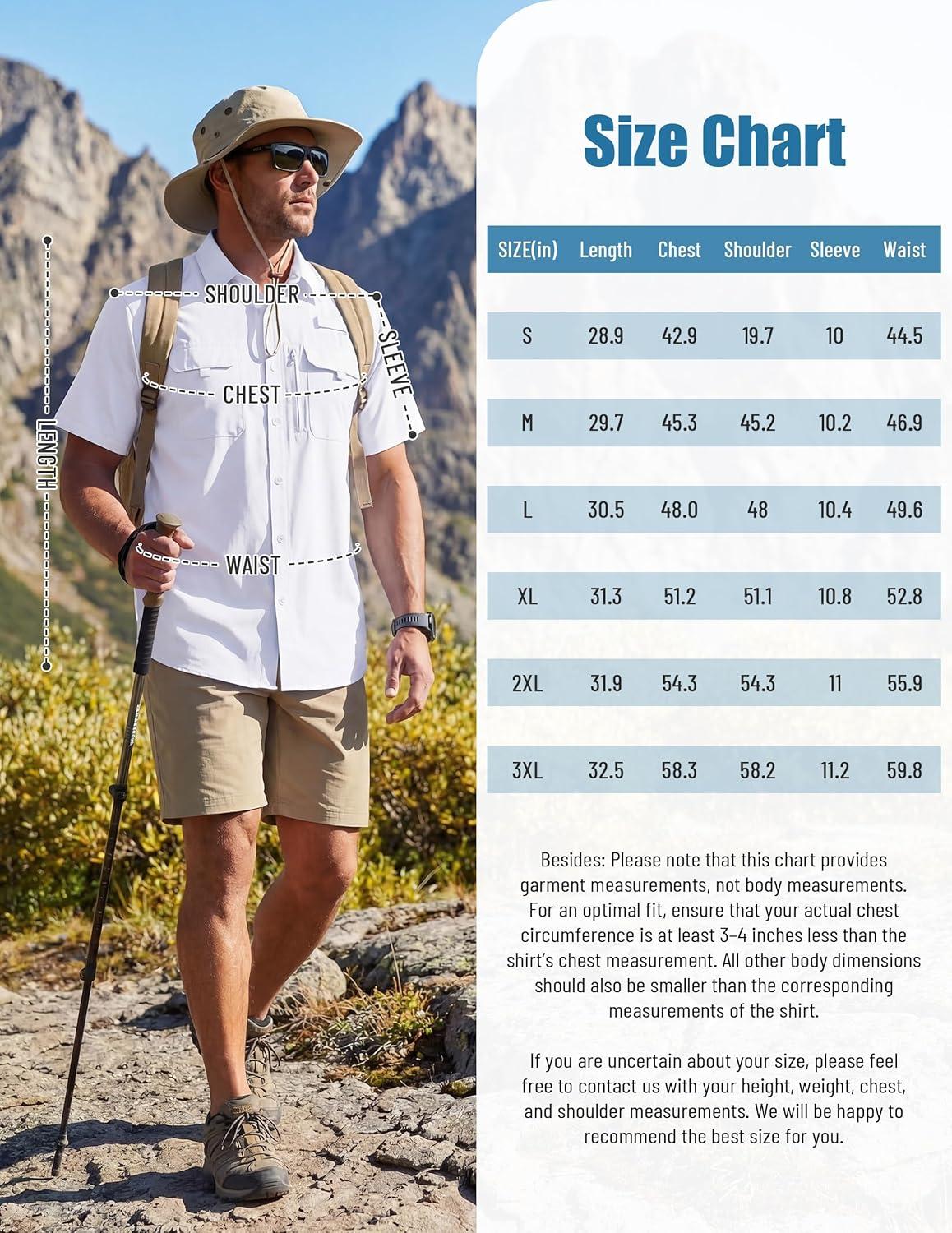 imageWULFUL Mens Sun Protection Fishing Shirts UPF 50 Lightweight Quick Dry Cooling Short Sleeve Shirts for Work Hiking SafariWhite