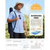 WULFUL Men’s Sun Protection Fishing Shirts UPF 50+ Lightweight Quick Dry Cooling Short Sleeve Shirts for Work Hiking Safari(Light Blue)