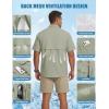 WULFUL Men’s Sun Protection Fishing Shirts UPF 50+ Lightweight Quick Dry Cooling Short Sleeve Shirts for Work Hiking Safari(Sage Green)