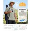 WULFUL Men’s Sun Protection Fishing Shirts UPF 50+ Lightweight Quick Dry Cooling Short Sleeve Shirts for Work Hiking Safari(Sage Green)