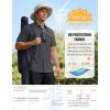 WULFUL Men’s Sun Protection Fishing Shirts UPF 50+ Lightweight Quick Dry Cooling Short Sleeve Shirts for Work Hiking Safari(Shadow Grey)
