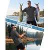 WULFUL Men’s Sun Protection Fishing Shirts UPF 50+ Lightweight Quick Dry Cooling Short Sleeve Shirts for Work Hiking Safari(Shadow Grey)