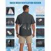 WULFUL Men’s Sun Protection Fishing Shirts UPF 50+ Lightweight Quick Dry Cooling Short Sleeve Shirts for Work Hiking Safari(Shadow Grey)