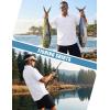 WULFUL Men’s Sun Protection Fishing Shirts UPF 50+ Lightweight Quick Dry Cooling Short Sleeve Shirts for Work Hiking Safari(White)