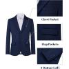 WULFUL Boys’ Slim Fit Suit 3 Pieces:Jacket, Pants, Shirt,Summer Suit Set for Teens Boys Wedding Beach with Extra Bow Tie(Navy)