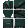WULFUL Slim Fit Tuxedo for Men One Button Suit Set Prom Party Wedding Tux Men’s Suits 3 Piece(Dark Green)