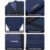 WULFUL Slim Fit Tuxedo for Men One Button Suit Set Prom Party Wedding Tux Men’s Suits 3 Piece(Navy)