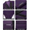 WULFUL Slim Fit Tuxedo for Men One Button Suit Set Prom Party Wedding Tux Men’s Suits 3 Piece(Purple)