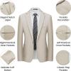 WULFUL Men’s 2 Piece Slim Fit Suit Set One Button Casual Blazer Jacket Pants Set,Classic Fit Suits for Men Wedding Business(Champagne)