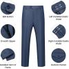 WULFUL Men’s 2 Piece Slim Fit Suit Set One Button Casual Blazer Jacket Pants Set,Classic Fit Suits for Men Wedding Business(Navy)
