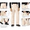 WULFUL Men’s Waterproof Insulated Ski Snow Pants Winter Snowboarding Cargo Pants with Multi-Pockets(Light Khaki)