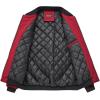 WULFUL Mens Casual Lightweight Jacket Softshell Flight Bomber Jacket Varsity Windbreaker(Dark Red(thick))
