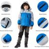 WULFUL Boy’s Waterproof Ski Jackets Warm Fleece Lined Hooded Winter Snow Coat(Blue Grey-new)