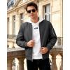 WULFUL Men’s Lightweight Bomber Jacket Casual Windbreaker Zip Up Coat Spring Fall Streetwear with Pockets for Travel Work(Deep Grey)
