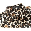 WULFUL Men’s Silk Like Satin Dress Shirts Hipster Leopard Printed Long Sleeve Button Down Shirts