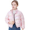 WULFUL Girl’s Winter Puffer Jacket Lightwight Warm Coat Short(Gradient Pink)