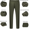 WULFUL Men’s 3 Piece Slim Fit Suit Set Two Button Blazer Jacket Vest Pants Tuxedo Set for Party, Wedding and Business Brown
