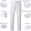 WULFUL Men’s 3 Piece Slim Fit Suit Set Two Button Blazer Jacket Vest Pants Tuxedo Set for Party, Wedding and Business White