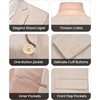 WULFUL Men’s Slim Fit 2 Piece Suit, One Button Solid Blazer Business Party Jacket Pants Set(Beige)