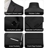 WULFUL Men’s Slim Fit 2 Piece Suit, One Button Solid Blazer Business Party Jacket Pants Set(Black)