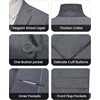 WULFUL Men’s Slim Fit 2 Piece Suit, One Button Solid Blazer Business Party Jacket Pants Set(Dark Grey)