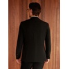 WULFUL Men’s Sport Coats Blazers Linen Cotton Blazer Regular Fit One Button Suit Jacket(Black)