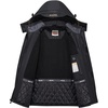 WULFUL Men’s Winter Coats Waterproof Ski Jacket Warm Windproof Winter Windbreaker Jackets for Men with Hood(Black-0050)