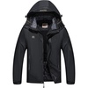 WULFUL Men’s Winter Coats Waterproof Ski Jacket Warm Windproof Winter Windbreaker Jackets for Men with Hood(Black-0050)