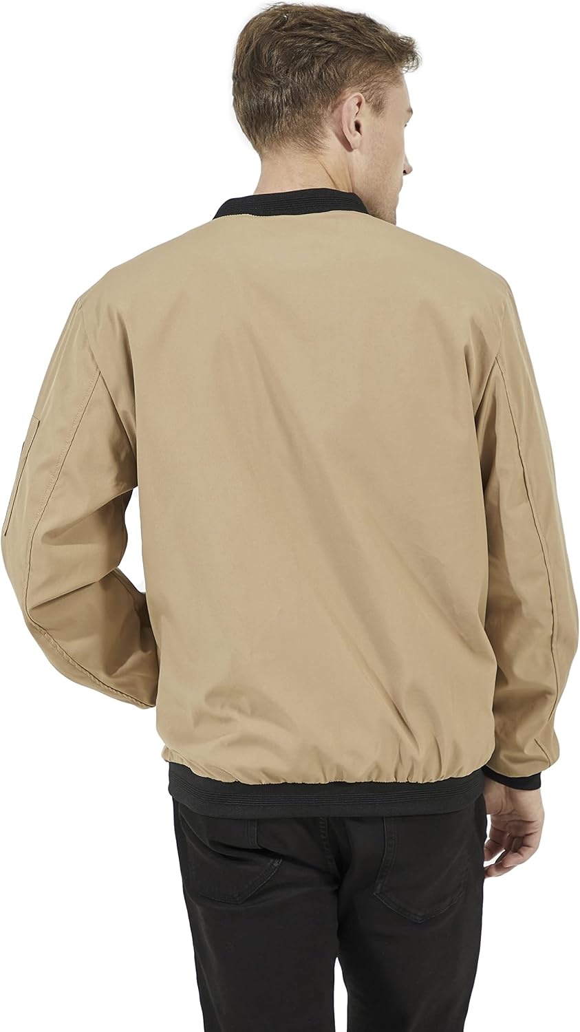 image:imageWULFUL Mens Lightweight Jackets Casual Windbreaker Stylish Light Golf Work Dress BusinessDark Khaki